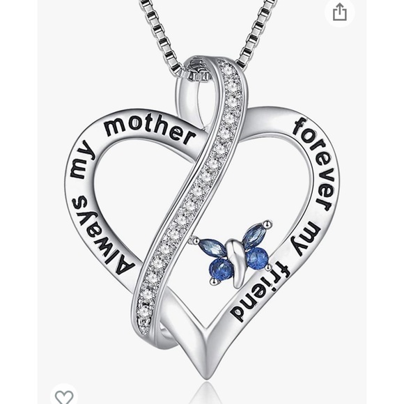 👩🏻Mother’s Day FANCYCD Always My Mother Forever My Friend" Love Heart Necklace - Picture 4 of 8